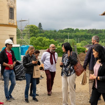 Visit of the Norwegian delegation to the construction site.