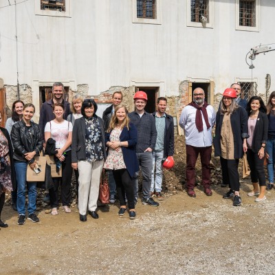 Visit of the Norwegian delegation to the construction site.